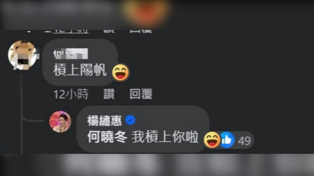 楊繡惠親自回覆網友。(圖/翻攝自楊繡惠臉書)