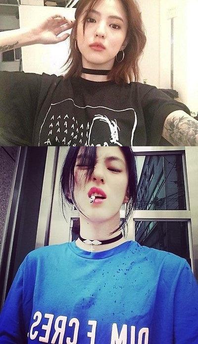 許多韓國網友認為韓韶禧很有個性美,但也有人被嚇到。(圖/翻攝自Theqoo)