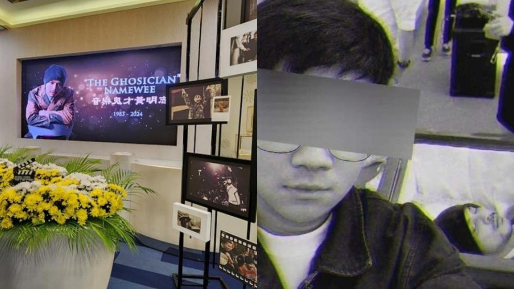 黃明志生前告別式,有網友曬出棺材照。(圖/翻攝自黃明志臉書)