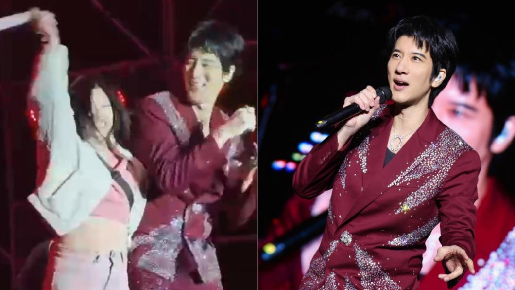 王力宏開唱突發意外!神秘女衝上台熊抱7秒 驚人畫面曝光
