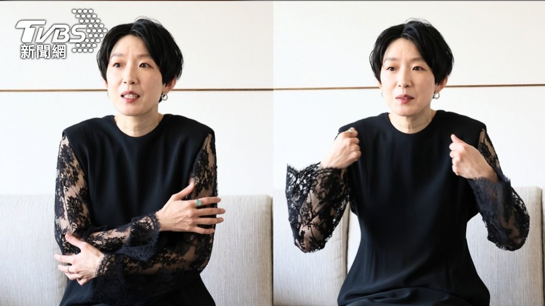 來台多次,江口德子覺得台灣室內冷氣非常強,直呼一定要帶外套。(圖/張哲鳴攝)