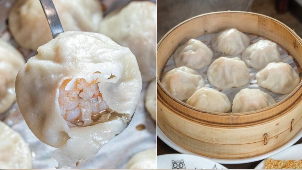 手工湯包推薦鮮甜爆表的「鮮蝦湯包」。（圖／虎麗笑嗨嗨提供）
