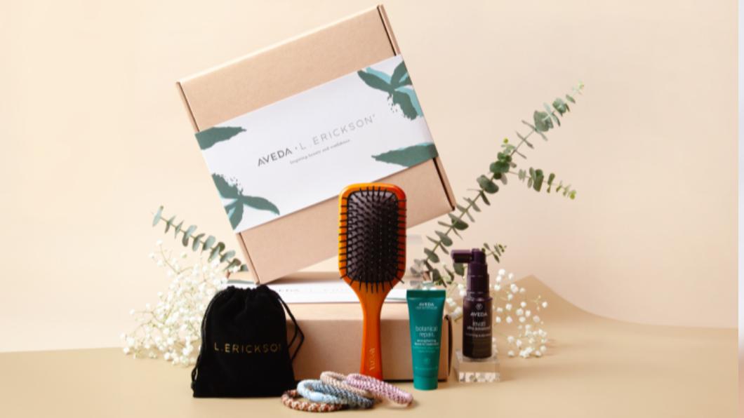 同場加映！L. ERICKSON x AVEDA聯名禮盒（圖／翻攝自L. ERICKSON、AVEDA）