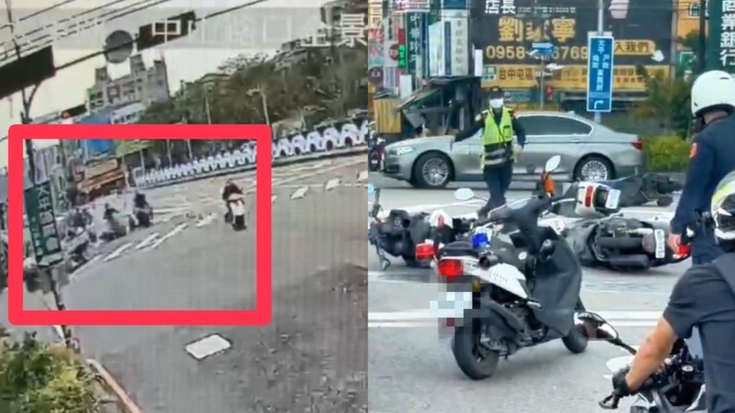 有片/台中路口14分鐘內爆2起追撞車禍! 肇事原因竟相同