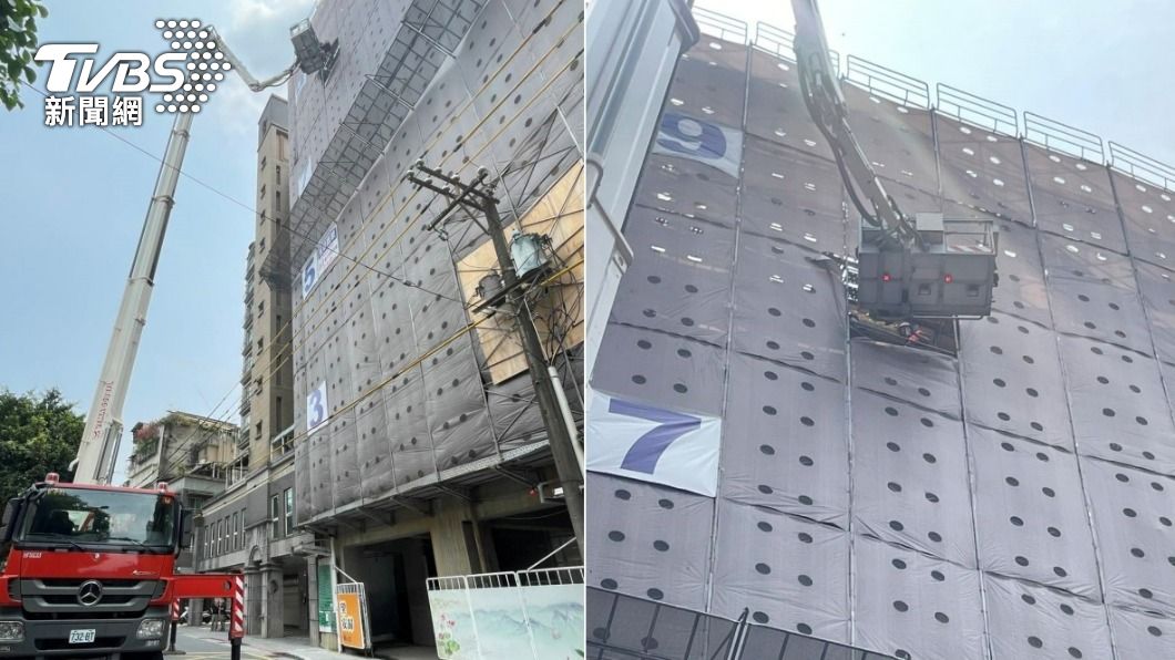 快訊／北市工人摔下鷹架「老虎鉗插進背部」　警消雲梯車搶救