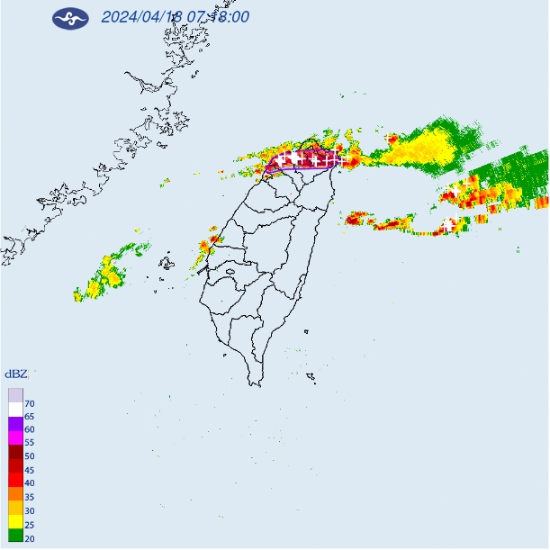 中央氣象署發布大雷雨即時訊息。(圖/中央氣象署)