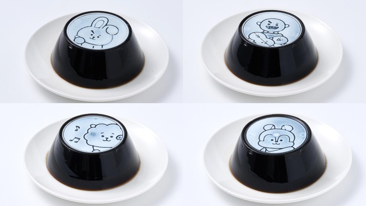 BT21造型仙草凍有8個圖案。(圖/黑丸嫩仙草)