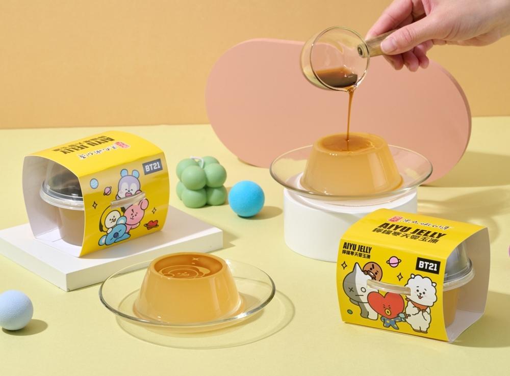 BT21寒天愛玉凍也將於5月開賣。(圖/黑丸嫩仙草)