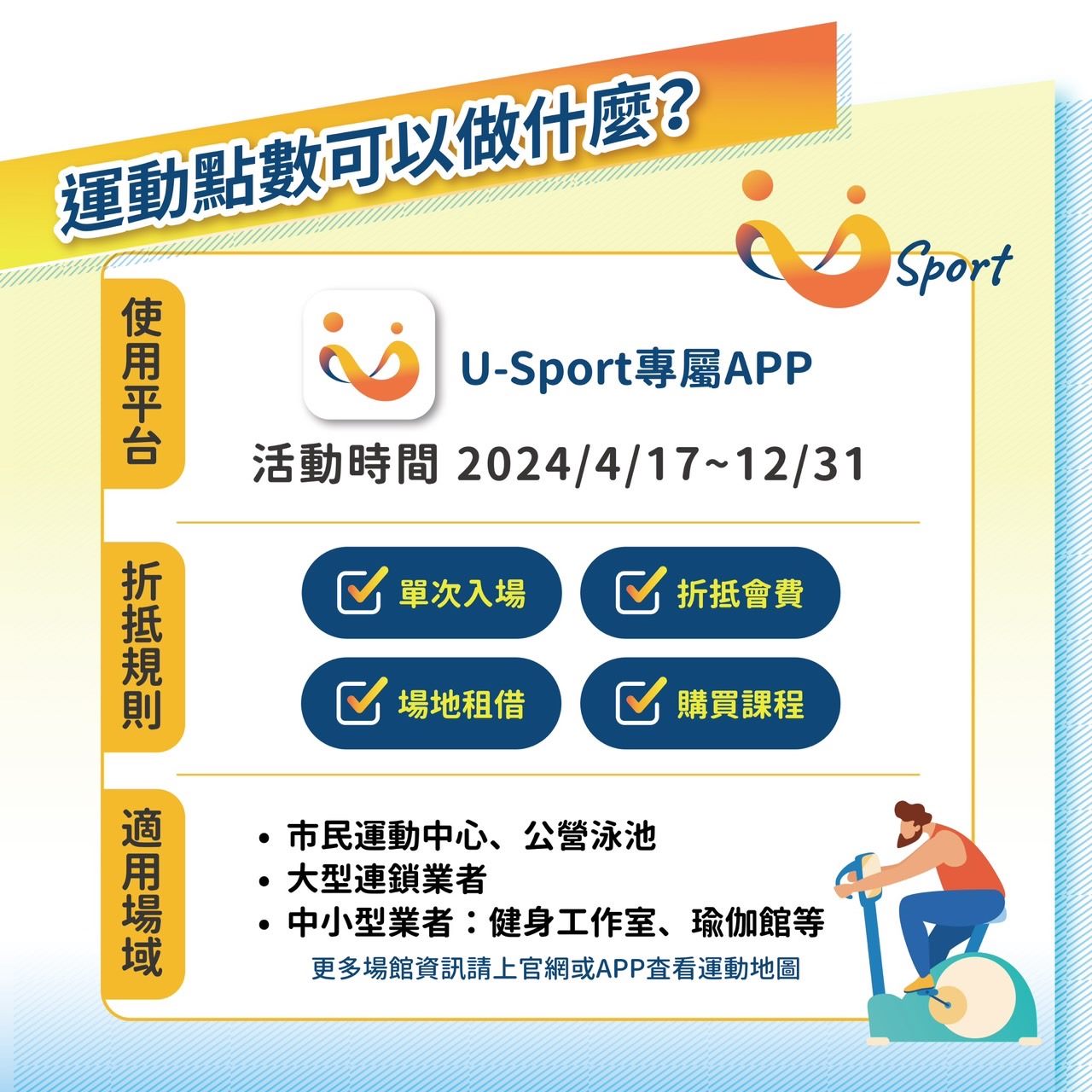 運動點數注意事項。(圖/翻攝自台北市政府體育局)