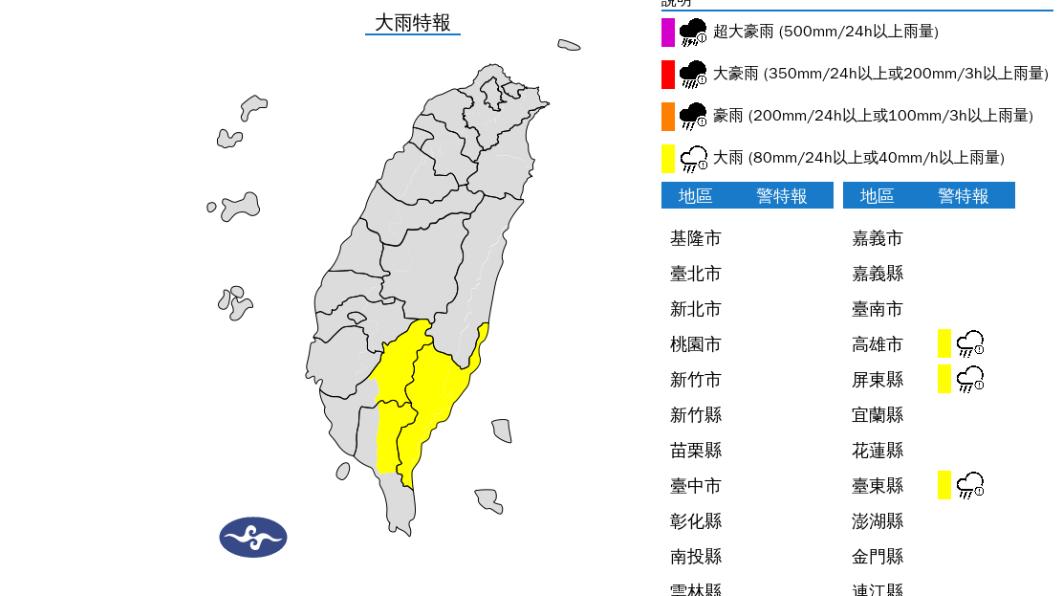 下班注意!全台「3縣市」大雨特報 一路下到晚上