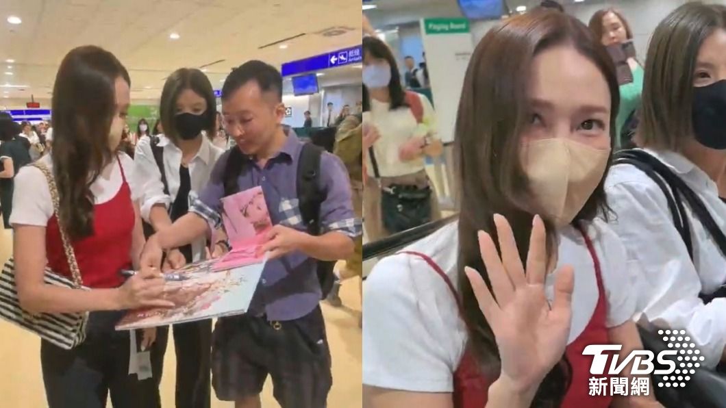 直擊／冰山女王融化了！Jessica幫鐵粉簽名2次　沿路親切揮手
