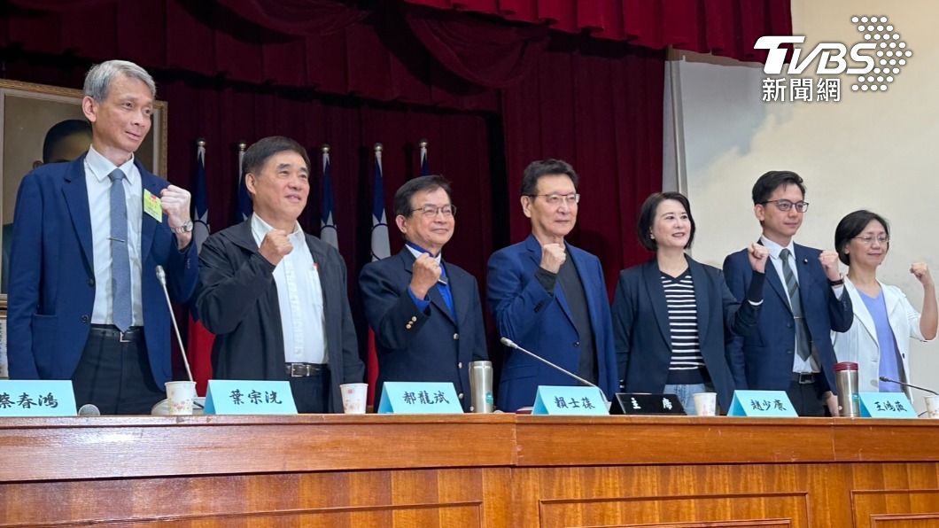 國民黨立委今（24）日聚集專家學者，提出「核子反應器設施延役條例草案」。（圖／林至柔攝）