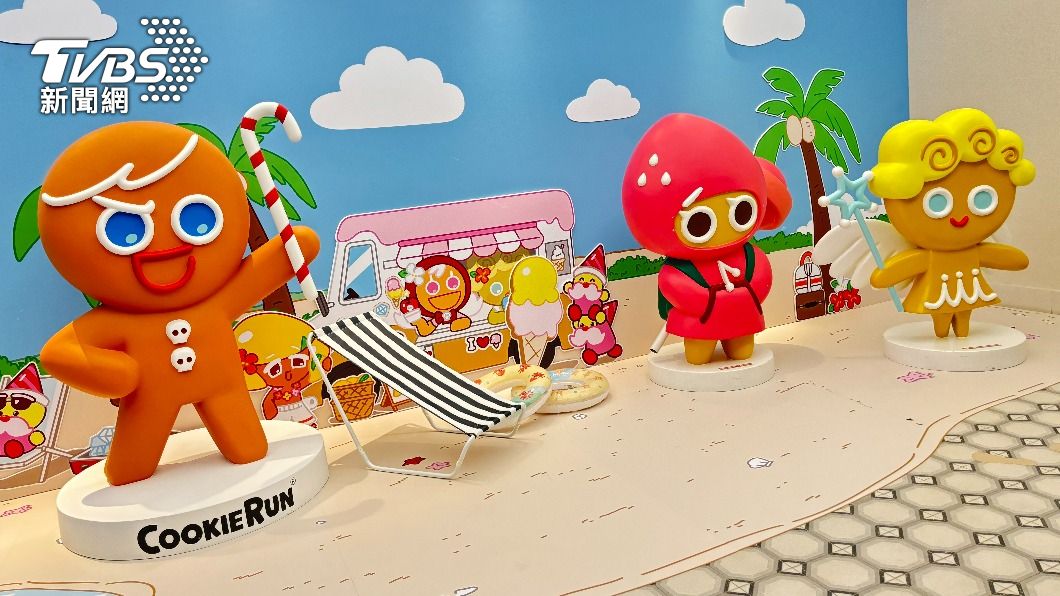 將全館打造14處CookieRun薑餅人風格拍照打卡區。（圖／TVBS）
