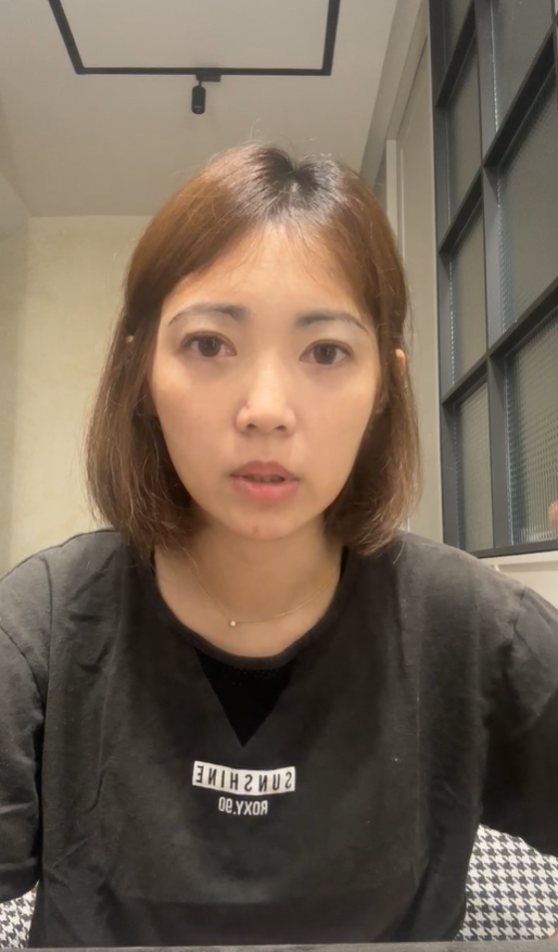 七寶媽上傳道歉影片,稱沒聽清楚兒子說話內容。(圖/翻攝自林叨囝仔 The Lins' Kids臉書)