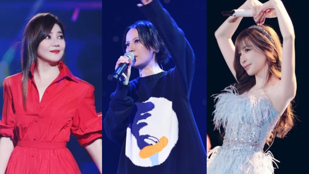 梁靜茹(左圖起)、楊乃文以及王心凌都被看好入圍此次金曲華語歌后。(圖/翻攝自臉書)