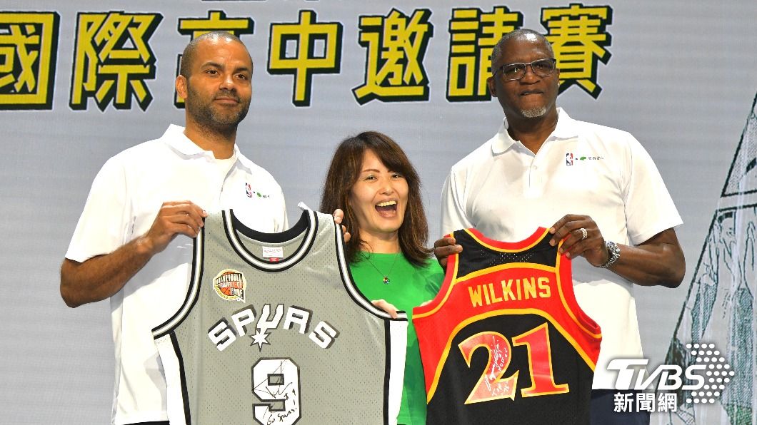 NBA球星來台,和國泰金控高層交流。(圖/胡瑞麒攝)