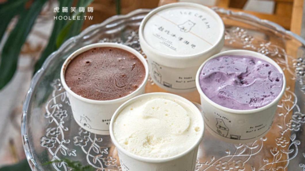 「手工冰淇淋」(80元)有多種特製口味,都是闆娘嚴選食材製作。(圖/虎麗笑嗨嗨提供)