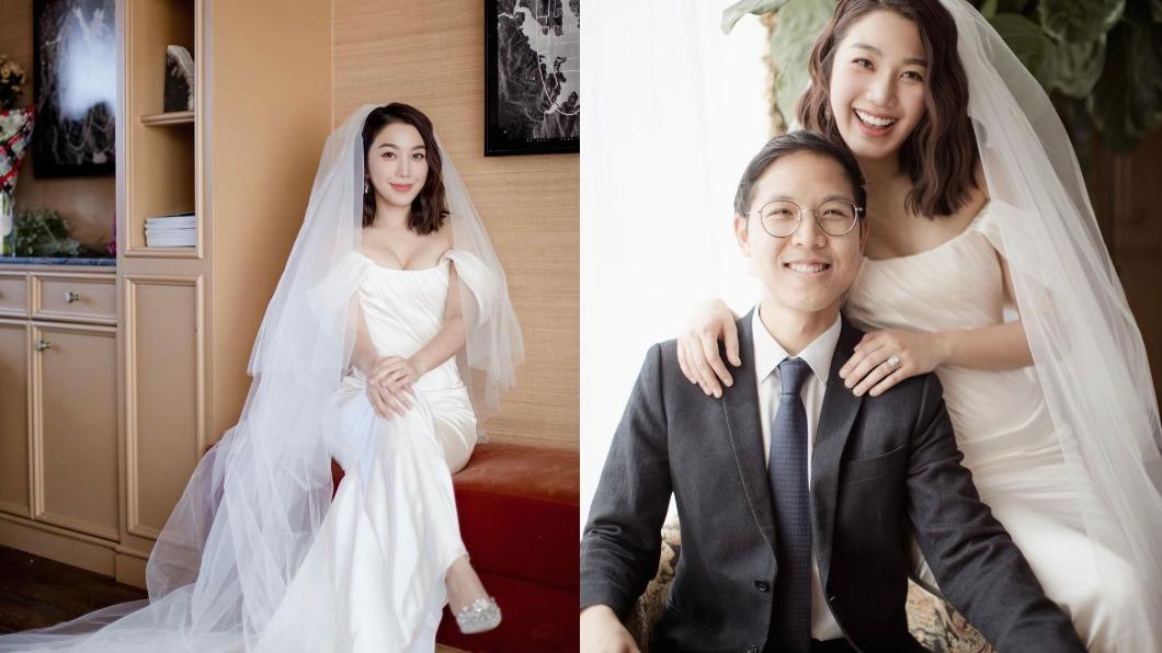 姜麗文香港補辦婚禮!大秀甜蜜結婚照 秦沛喜迎女婿
