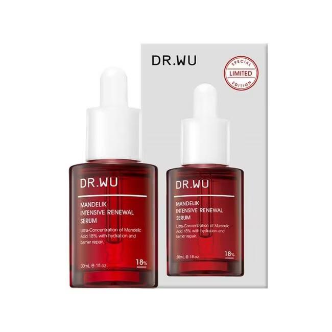 DR.WU 杏仁酸亮白煥膚精華 18%。全成分無酒精、人工香精。(圖/翻攝自屈臣氏官網)