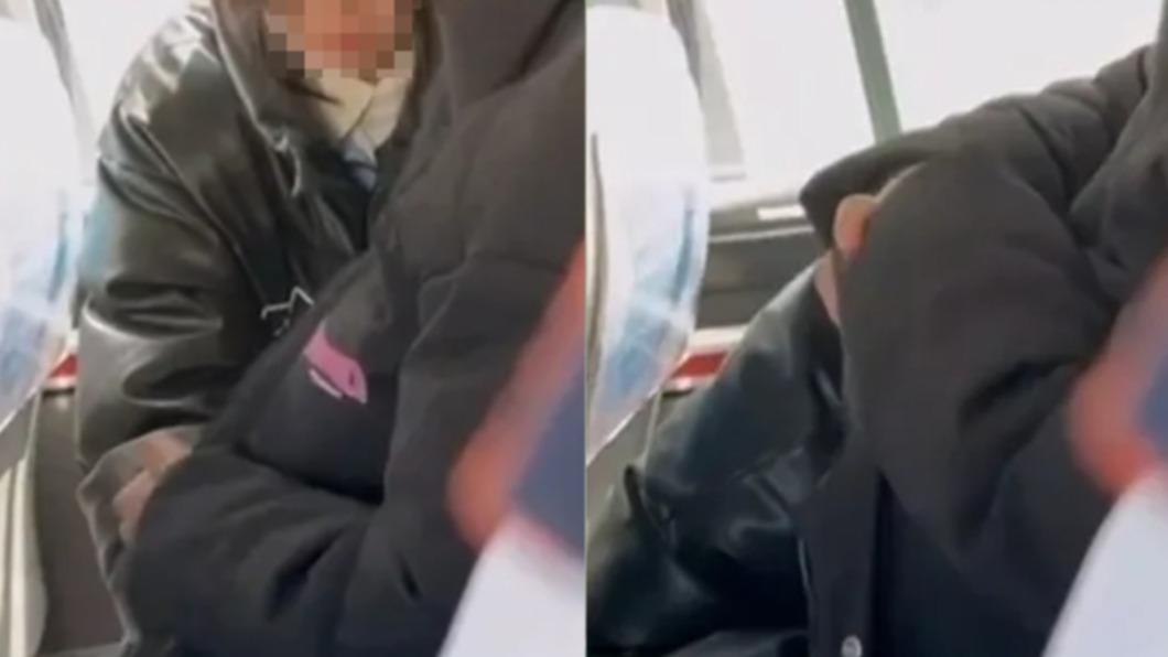 山東情侶疑在公車活春宮，全被旁人拍下。（圖／翻攝自X）