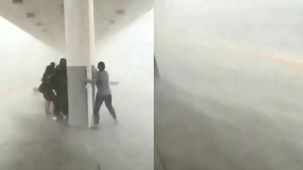 廣東狂風暴雨!乘客「抱柱求生」一片茫 末日慘況全都錄