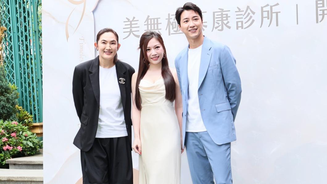錢薇娟(左起)、蔡尚樺、江宏傑因《全明星運動會》結緣。(圖/趙世平攝)