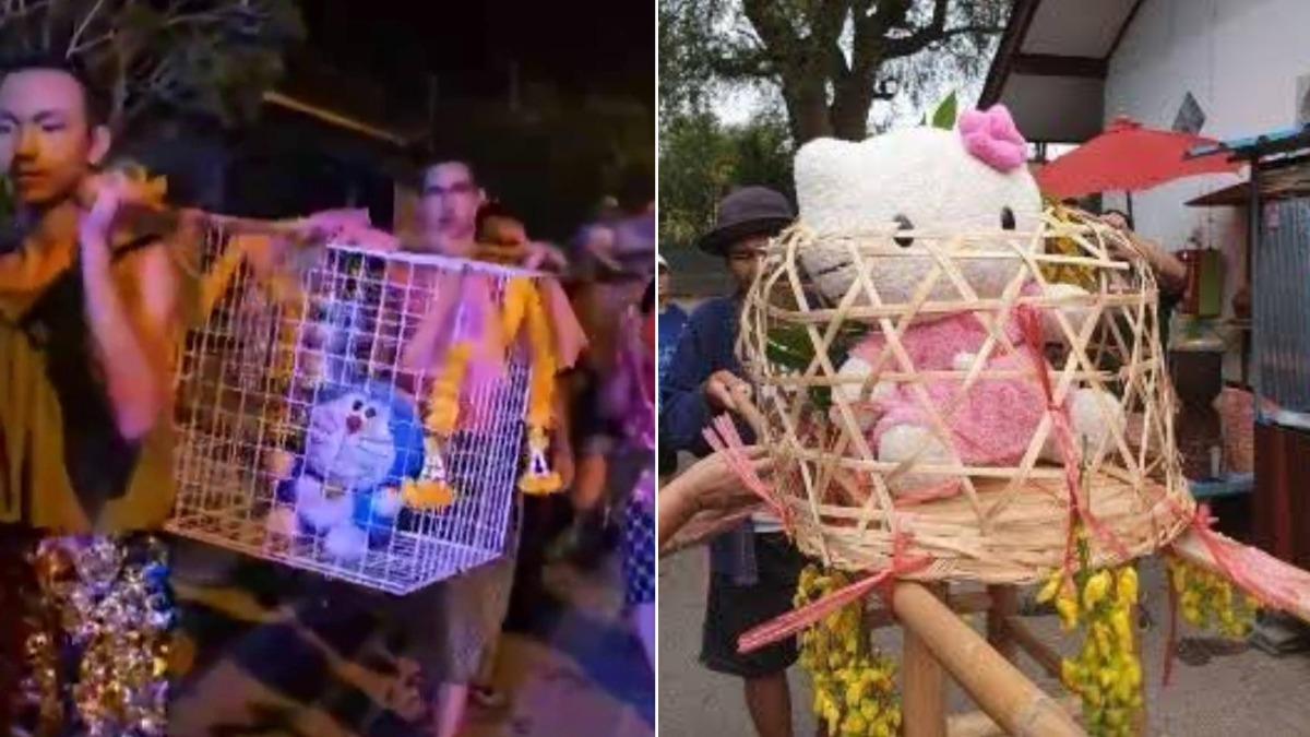 泰國高溫鬧乾旱！民眾抬「哆啦A夢」遊街祈雨　背後原因超暖心