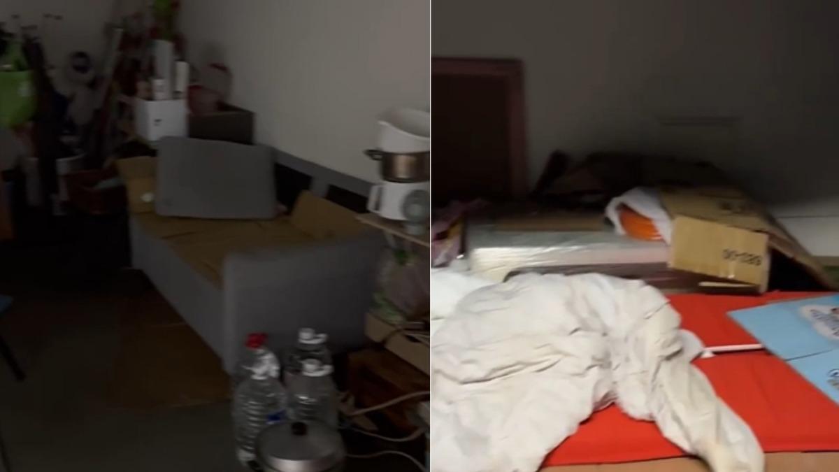 住戶懷疑是保全蝸居。（組合圖／翻攝自爆料公社）