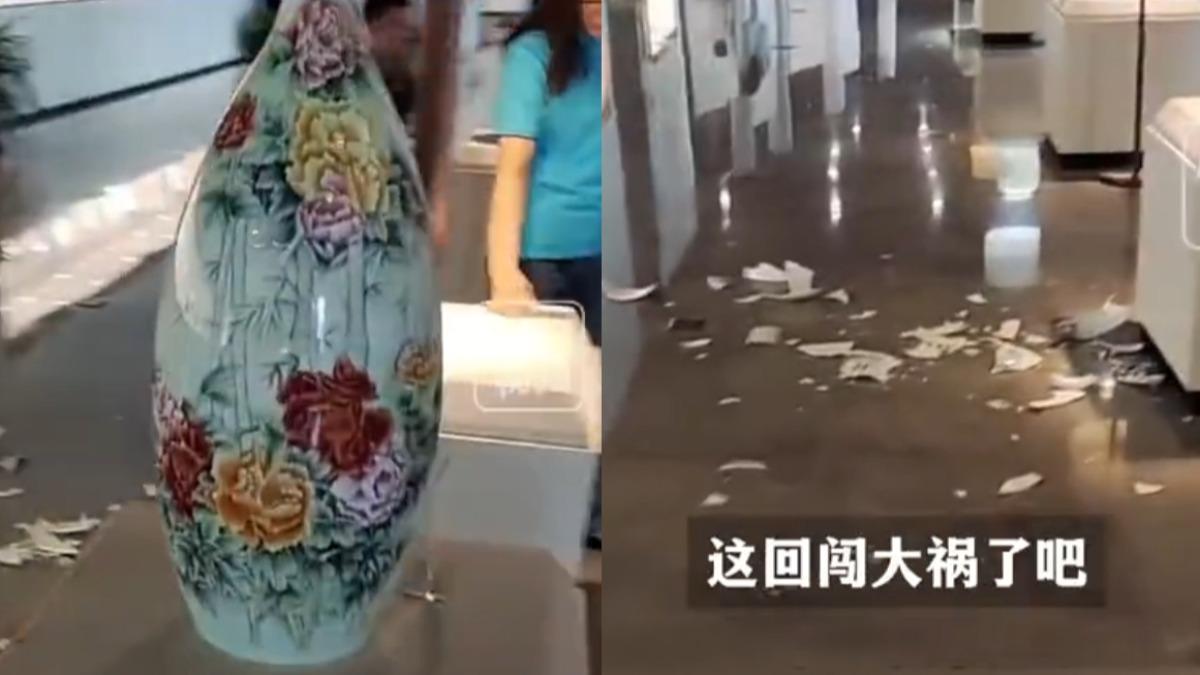 真碰瓷!陸女童撞破「53萬花瓶」急處理 親哥狂調侃:闖大禍了