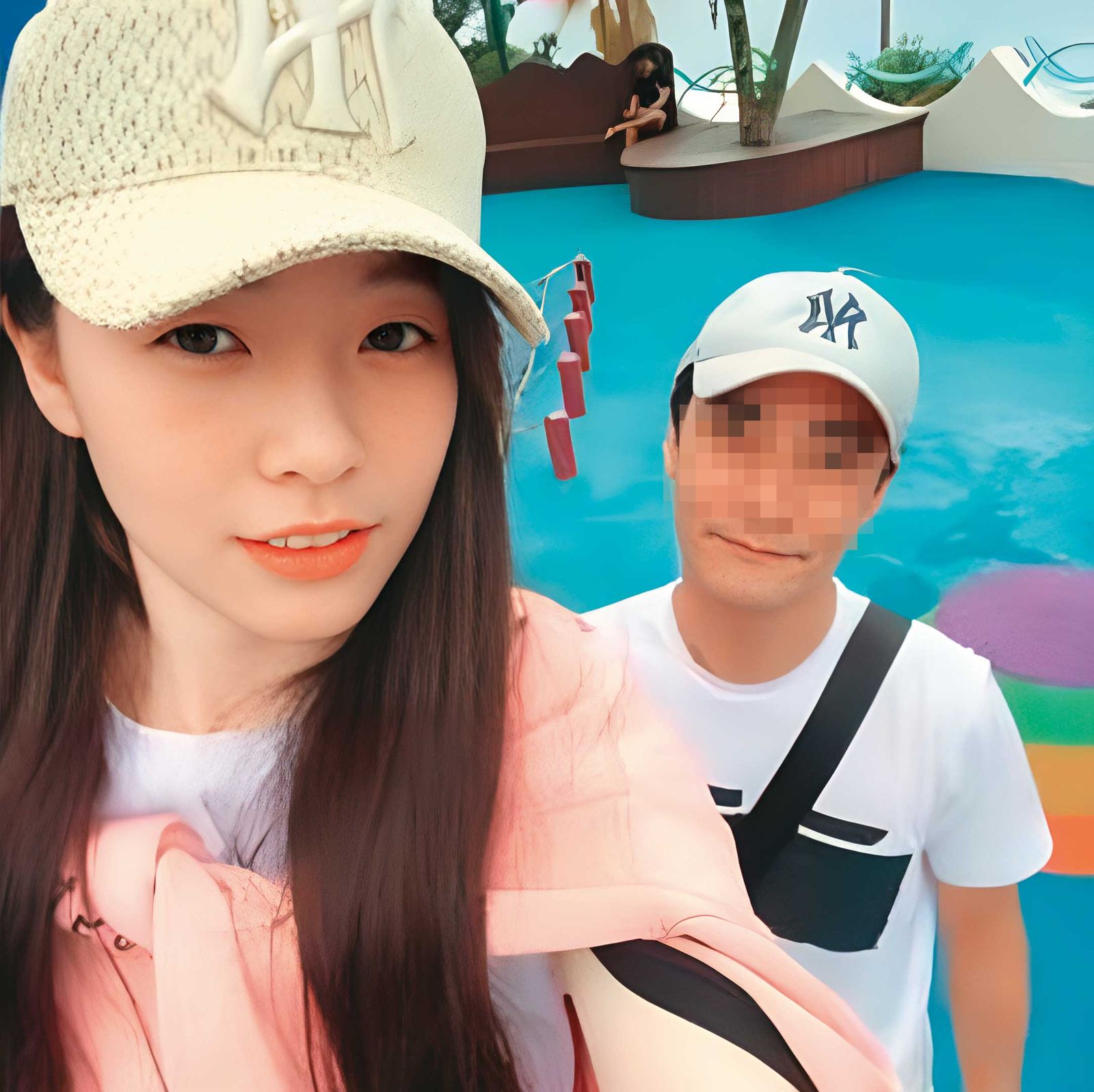 林女(左)與死者(右)相差20歲,交往期間分分合合。(圖/翻攝畫面)