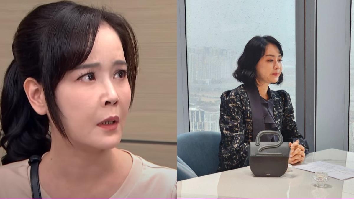 網友發現演員岳虹(左)撞臉《淚之女王》姑姑金正蘭(右)。(圖/翻攝自三立台劇YouTube、IG)