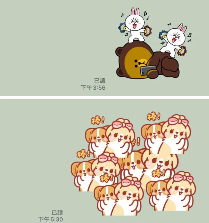 該名網友稱只要長按官方貼圖,就能自行組合創意貼圖。(圖/翻攝自Dcard論壇)