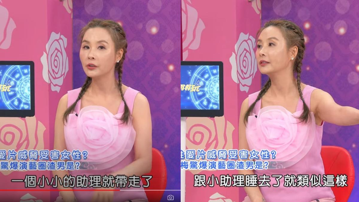 許聖梅在節目中爆料某兩位男星的不良行為。（圖／翻攝自《命運好好玩》YT）