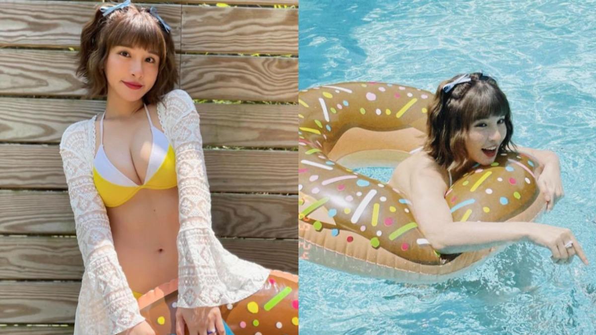 峮峮火辣不藏了!套「兄弟象比基尼」曬超巨半球 KID驚喊哎唷