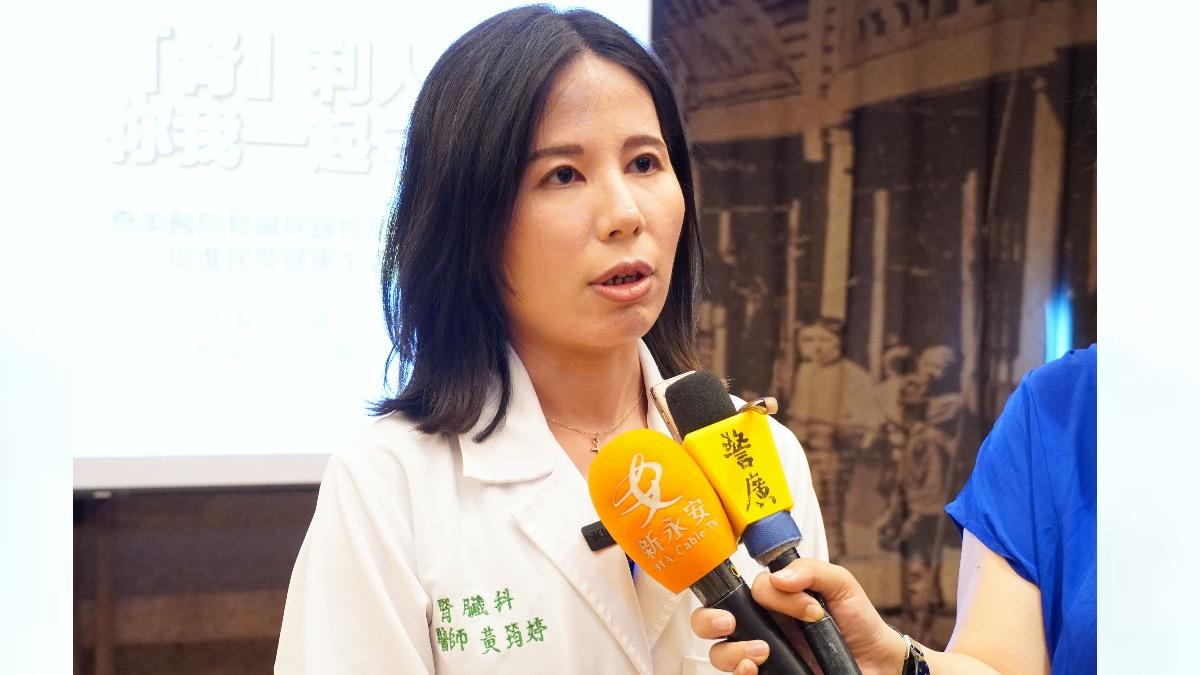 腎臟科主治醫師黃筠婷記者會前接受媒體專訪。  （圖／奇美醫院提供）
