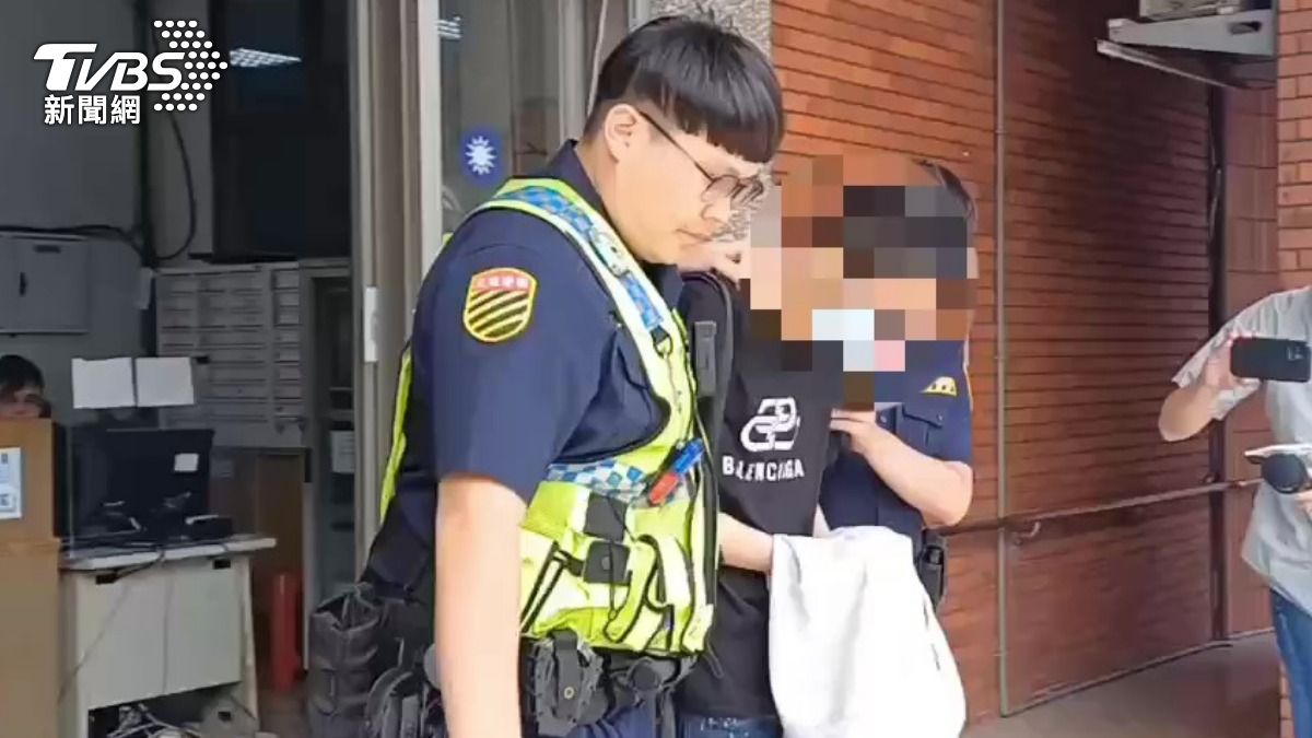 男子涉嫌毒駕被依法送辦。(圖/TVBS)