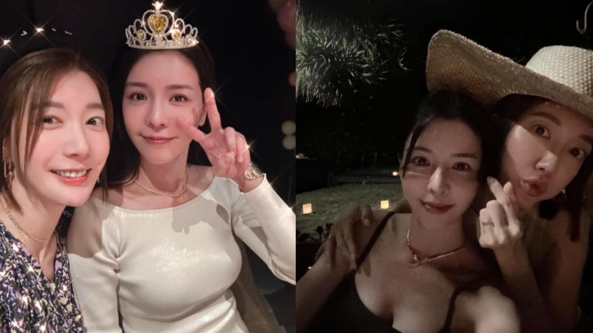 李毓芬的慶生趴,好閨密宋米秦帶著老公、女兒到場。(圖/翻攝自宋米秦IG)