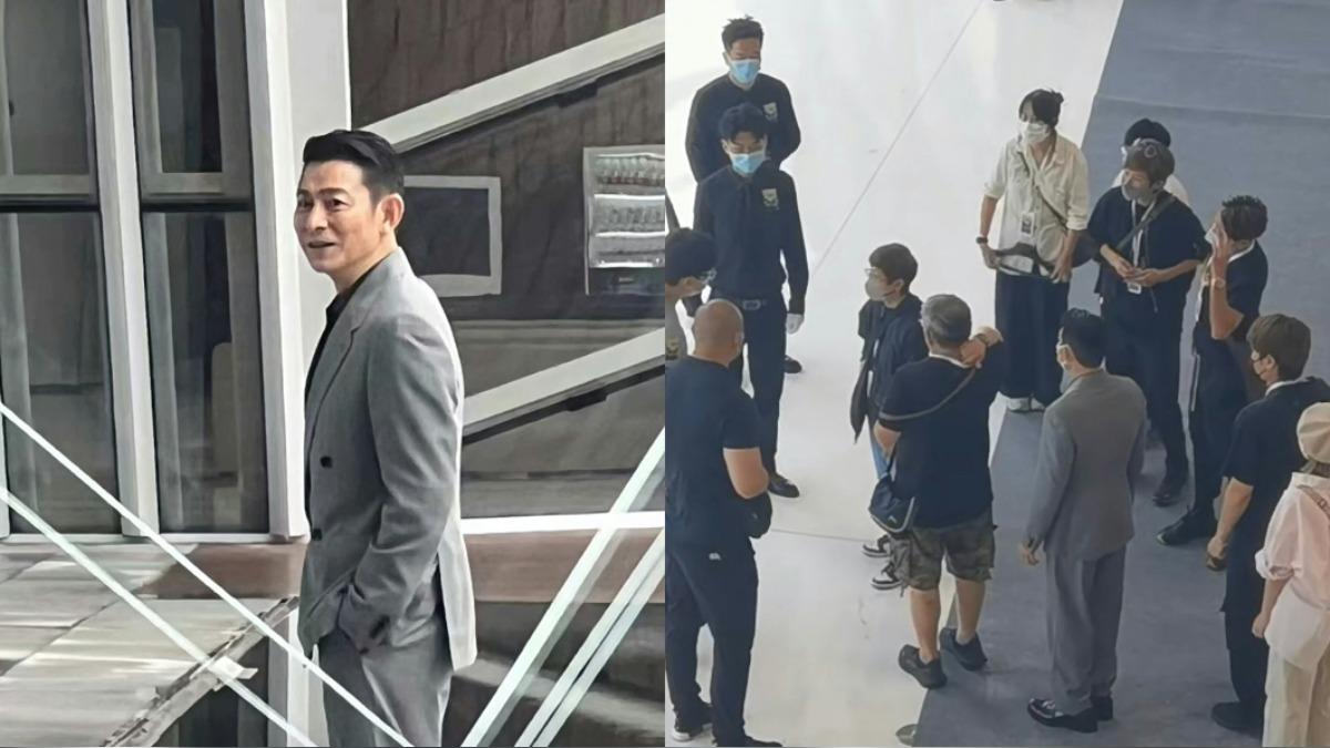 劉德華身旁多達20人護駕。(圖/翻攝自小紅書)