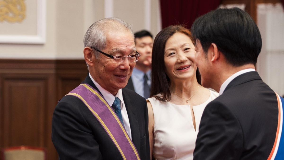 前駐美代表高碩泰、高碩泰前駐美代表夫人宋小芬。(圖/總統府提供)