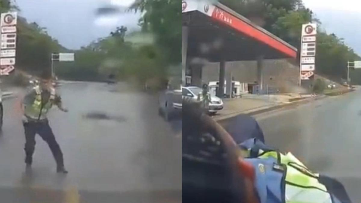 傻眼!「陸交警碰瓷」飛撲車蓋大聲慘叫 影片瘋傳…下場慘了