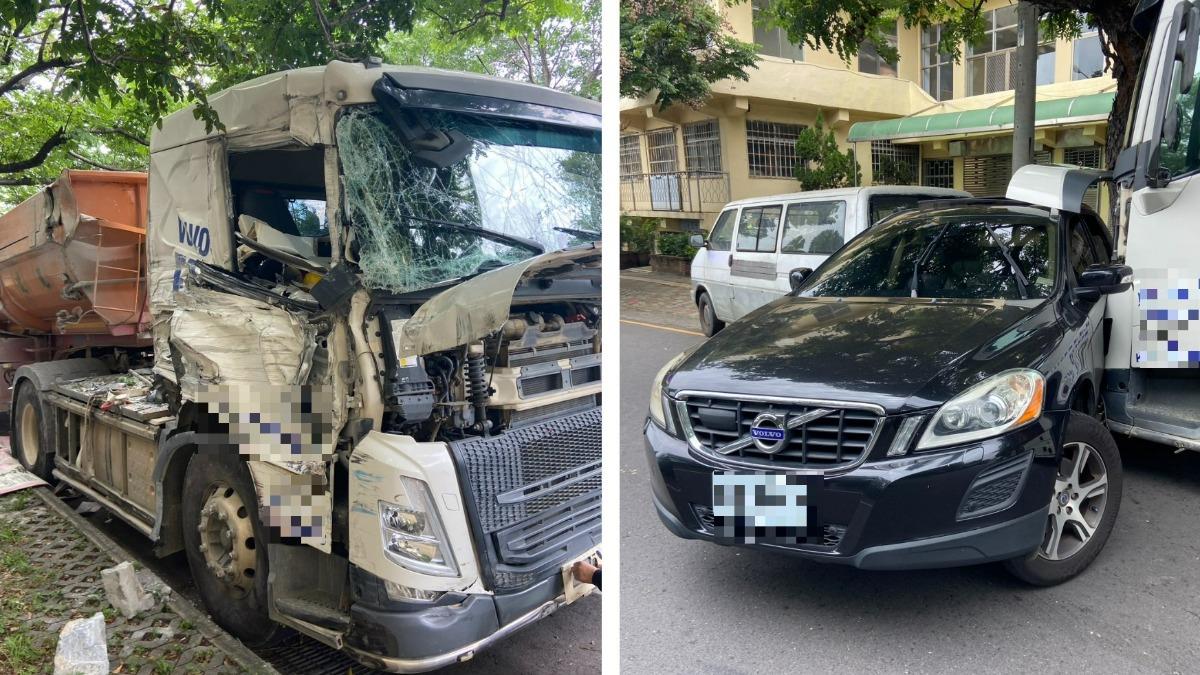 恐怖砂石車酒駕保齡球式毀8車 「瑞典坦克」慘淪夾心餅