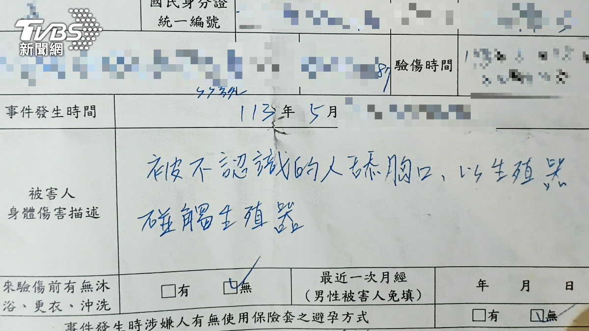 少年表示到天龍三溫暖被阿姨硬上,事後前往驗傷。(圖/TVBS)