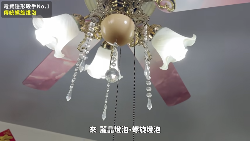 將傳統燈泡換成LED，每年可省下1500元。（圖／翻攝自宅水電YT）