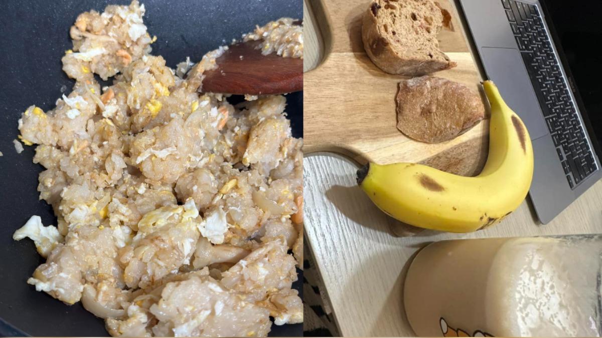 Lulu曬出成品照，最後改吃香蕉配麵包。（圖／翻攝自臉書）