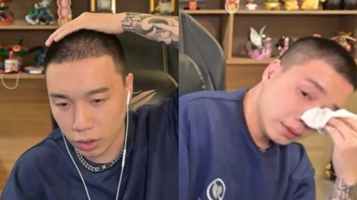 Toyz在最後直播中,一度忍不住落淚。(圖/翻攝Toyz YouTube)