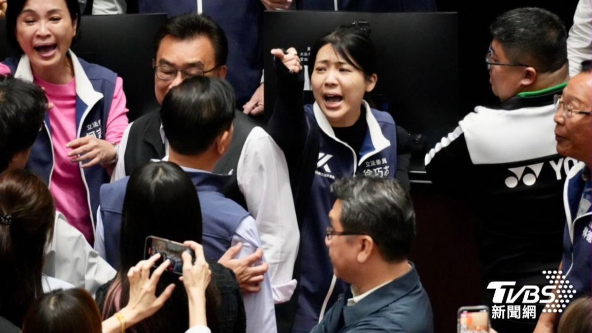 立院爆衝突,國民黨立委徐巧芯。(圖/區國強攝)