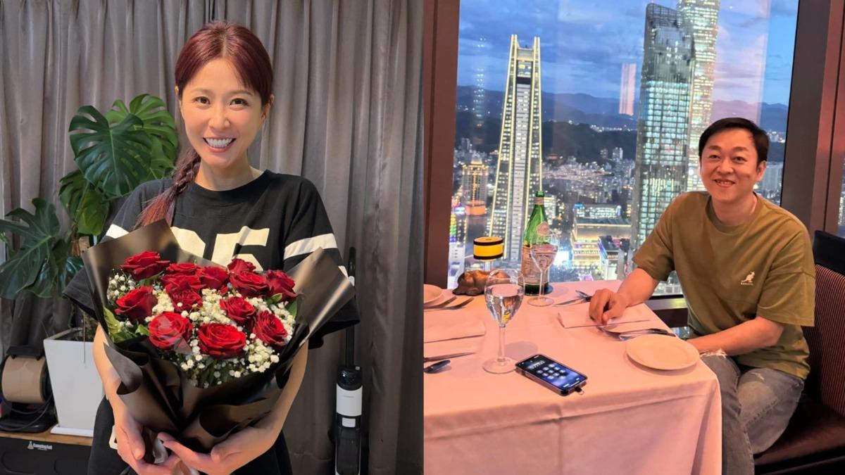李燕、陳茂榮慶祝結婚1週年。(圖/翻攝自李燕臉書)