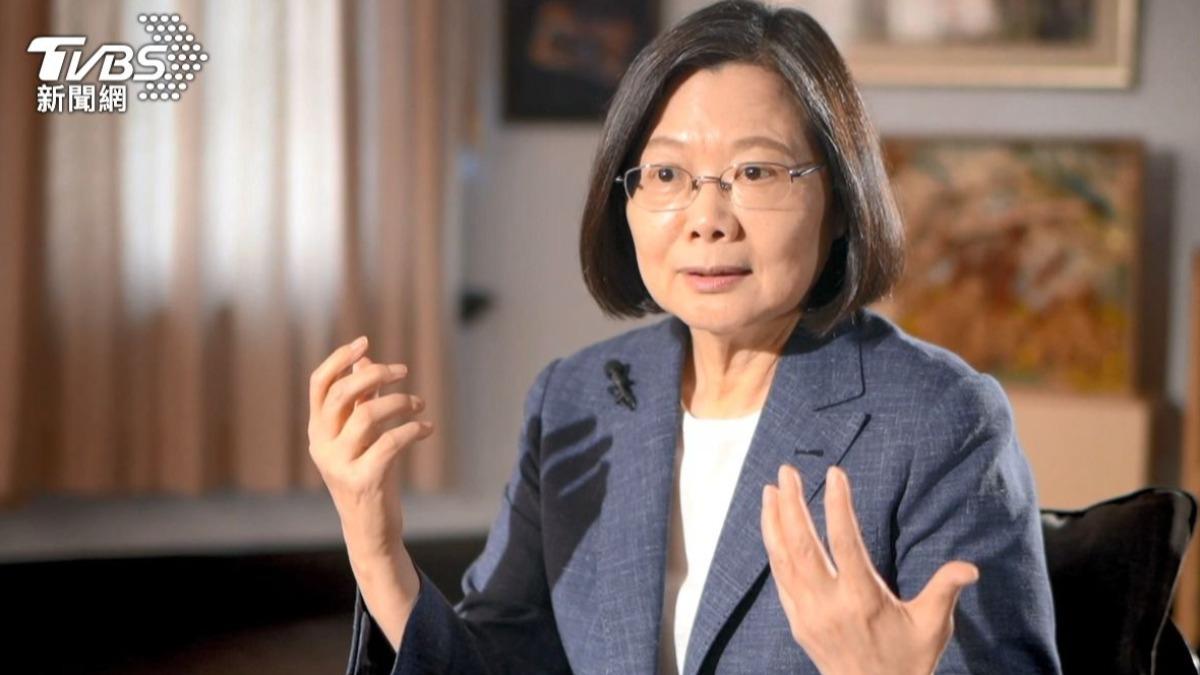 蔡英文的卸任支持率,創下歷任總統卸任時新高。(圖/TVBS)