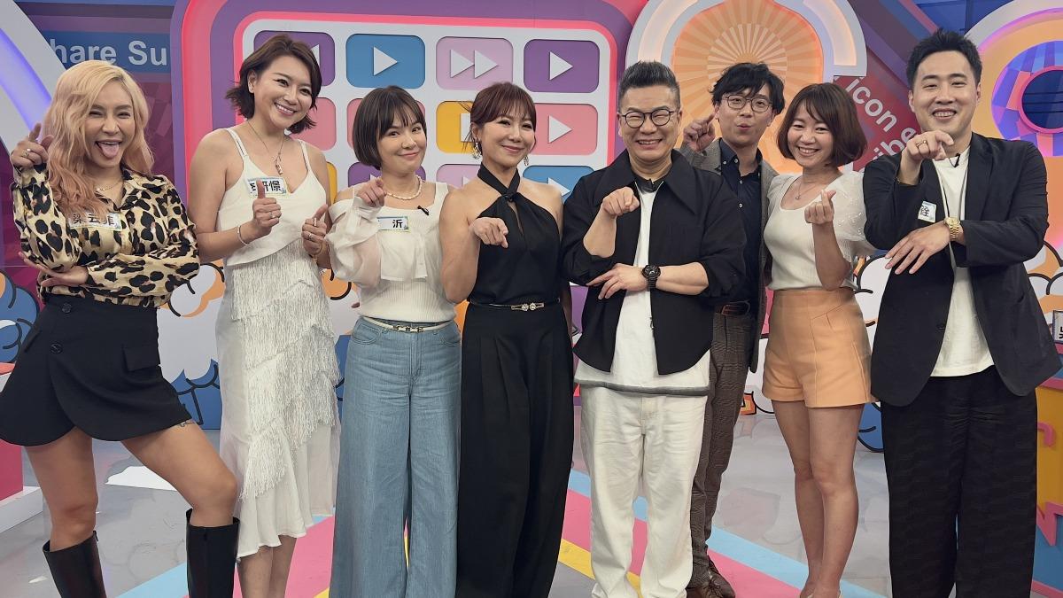 梁云菲（左1起）李妍憬、陳沂和余祥銓（右1）余祥銓在節目中分享易炎上體質。（圖／緯來戲劇台提供）