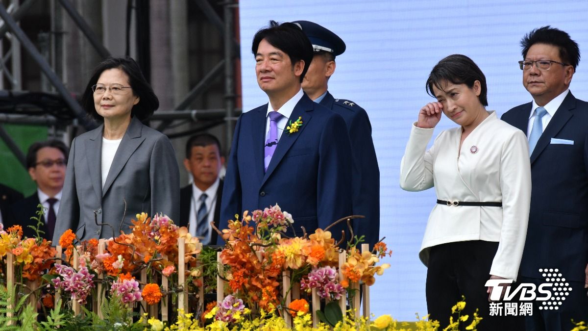 副總統蕭美琴落淚。（圖／胡瑞麟攝）